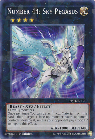 Number 44: Sky Pegasus (Shatterfoil) (BP03-EN130) Shatterfoil Rare - Near Mint 1st Edition