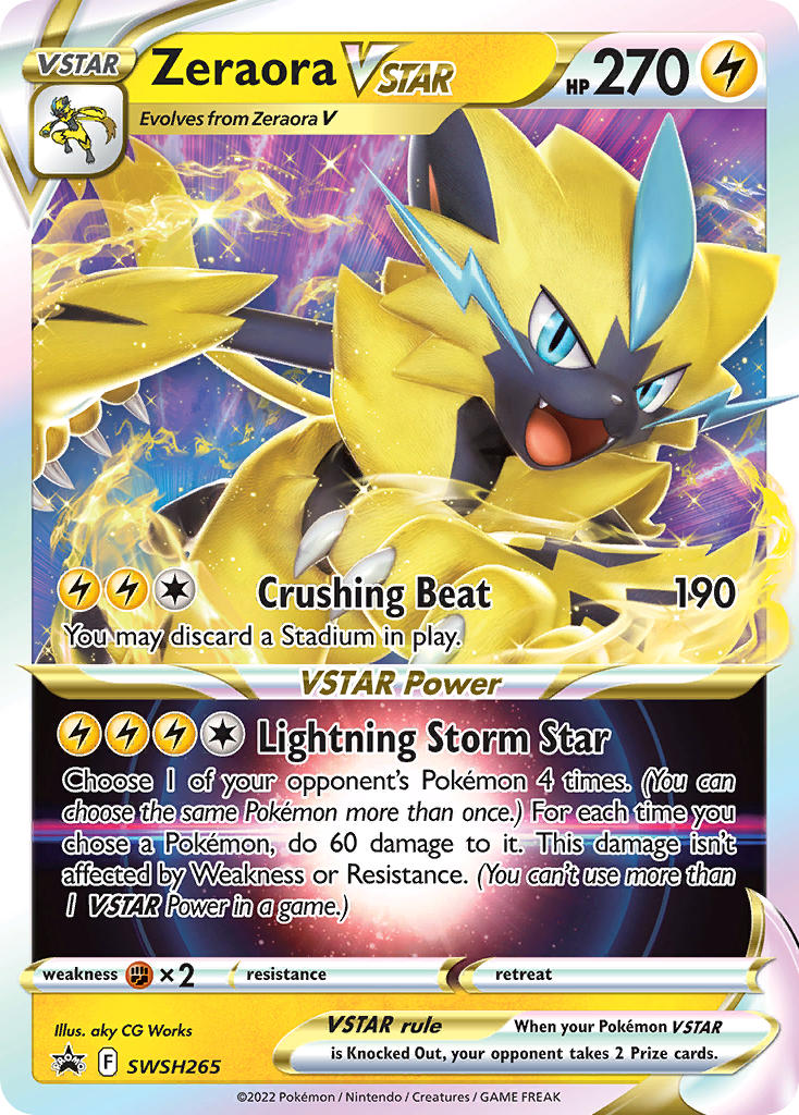 Zeraora VSTAR - SWSH265 (SWSH:PR) Promo - Near Mint Holofoil