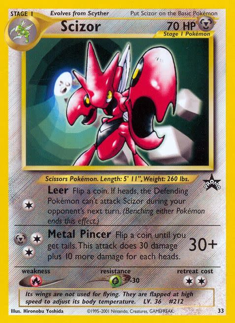 Scizor (33) Black Star Promo  - Heavy Play
