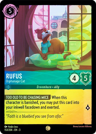 Rufus - Orphanage Cat (Into the Inklands 153/204) Common - Near Mint Cold Foil