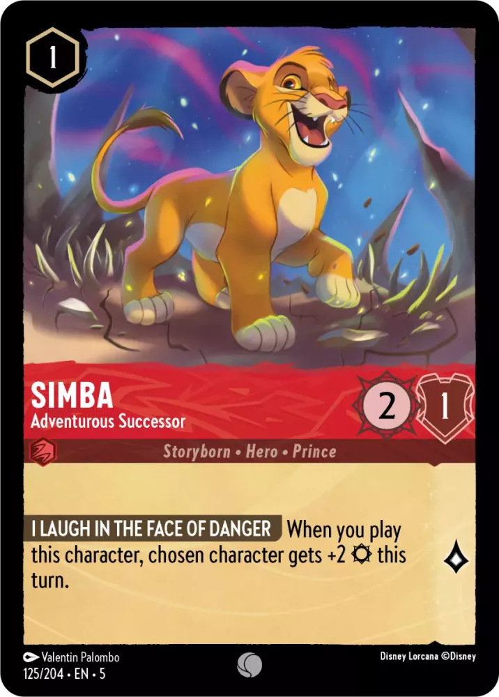 Simba - Adventurous Successor (Shimmering Skies 125/204) Common - Near Mint