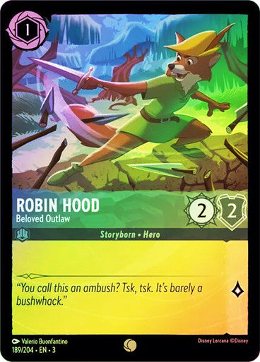 Robin Hood - Beloved Outlaw (Into the Inklands 189/204) Common - Near Mint Cold Foil