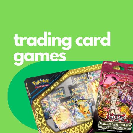 An image of various products with the title trading card games