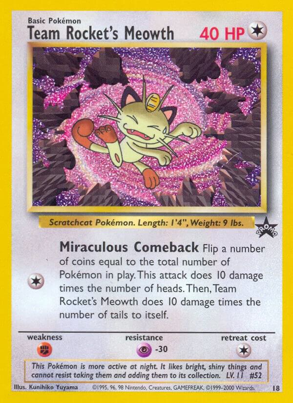 Team Rocket's Meowth - 18 (BSP) WoTC Promo - Near Mint