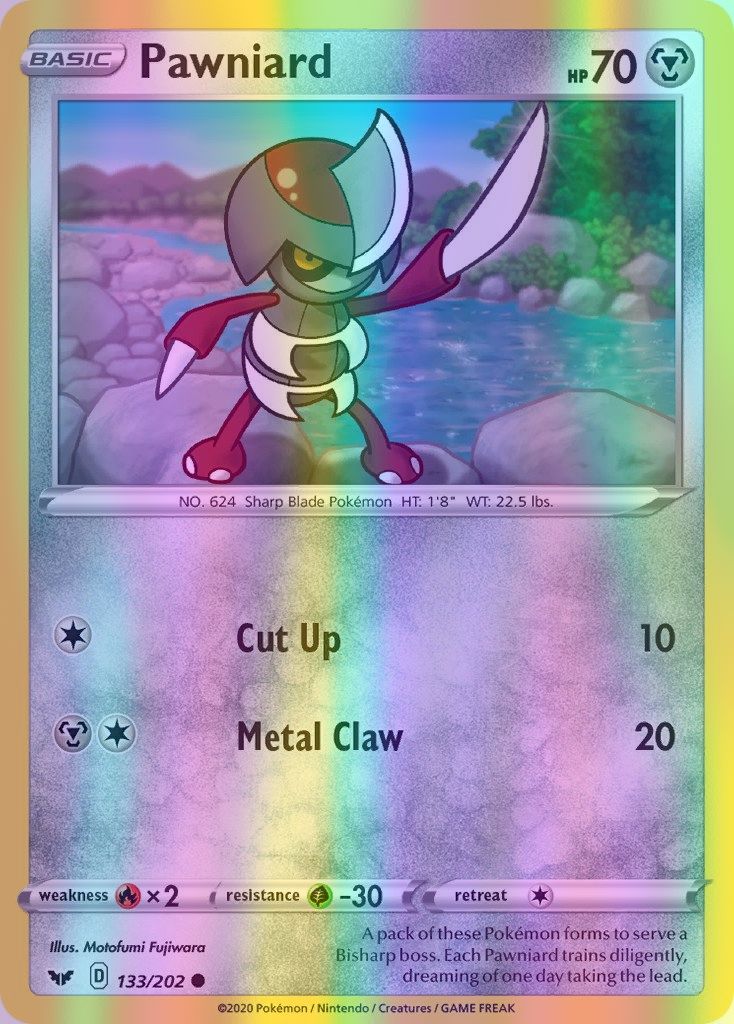 Pawniard - 133/202 (SWSH01) Common - Near Mint Reverse Holofoil