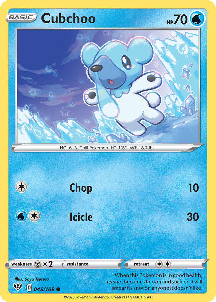 Cubchoo - 048/189 (SWSH03) Common - Near Mint