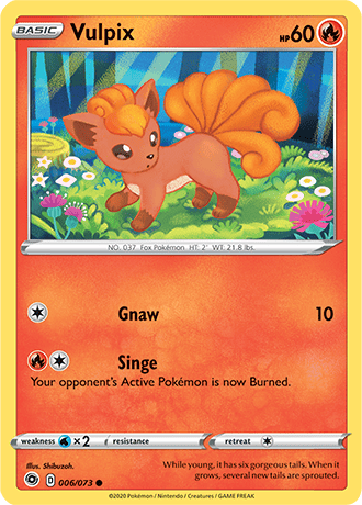 Vulpix - 06/73 (CHP) Common - Near Mint