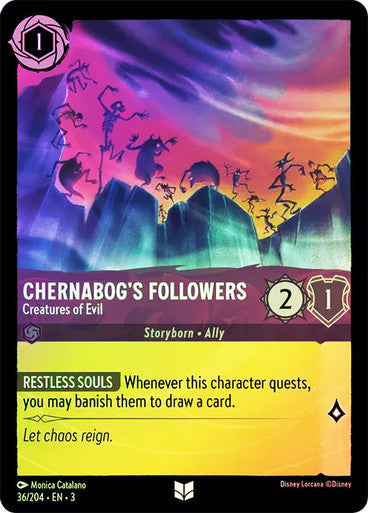 Chernabog's Followers - Creatures of Evil (Into the Inklands 036/204) Uncommon - Near Mint Cold Foil