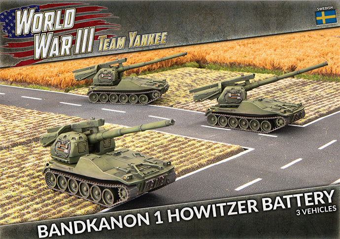 Flames of War: Team Yankee WW3: Swedish (TSWBX06) - Bandkanon 1 Howitzer Battery (x3)