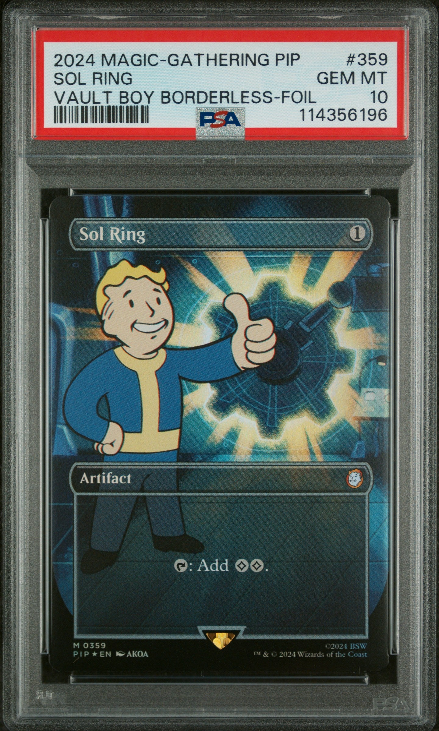 Sol Ring [#0359 Extended Art] (PIP-M-FOIL) (GRADED - PSA 10)