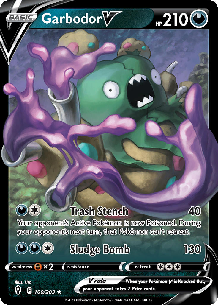 Garbodor V - 100/203 (SWSH07) Ultra Rare - Near Mint Holofoil