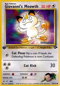 Giovanni's Meowth - 74/132 (G2) Common - Light Play 1st Edition
