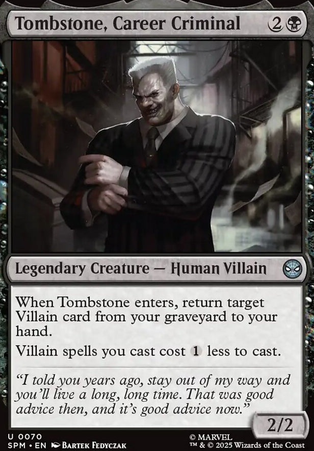 Tombstone, Career Criminal [ #0070 ] (SPM-U)