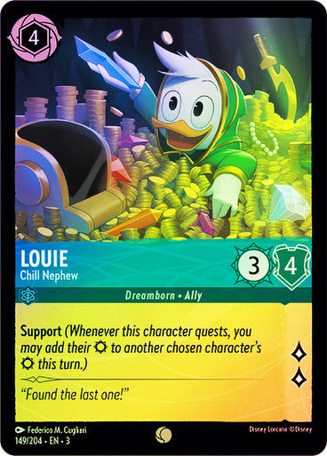 Louie - Chill Nephew (Into the Inklands 149/204) Common - Near Mint Cold Foil