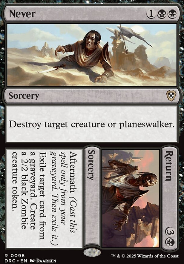 Never // Return [ #0096 ] (DRC-R)