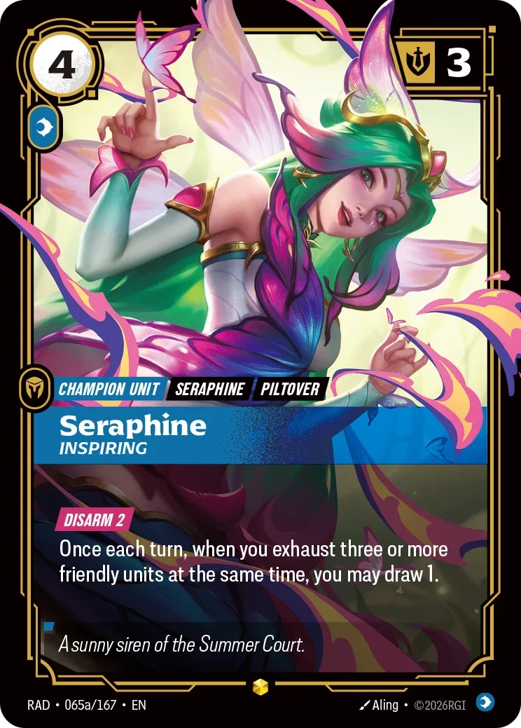 Seraphine, Inspiring (Alternate Art) - 065a/167 (RAD) Showcase
