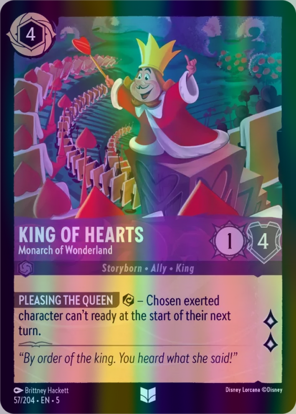 King of Hearts - Monarch of Wonderland (Shimmering Skies 057/204) Uncommon - Near Mint Cold Foil