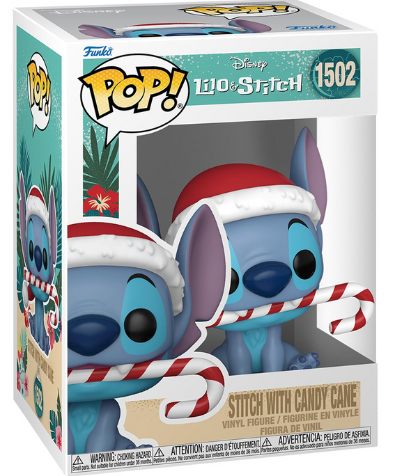 POP Figure: Disney Lilo & Stitch #1502- Stitch with Candy Cane (EE)