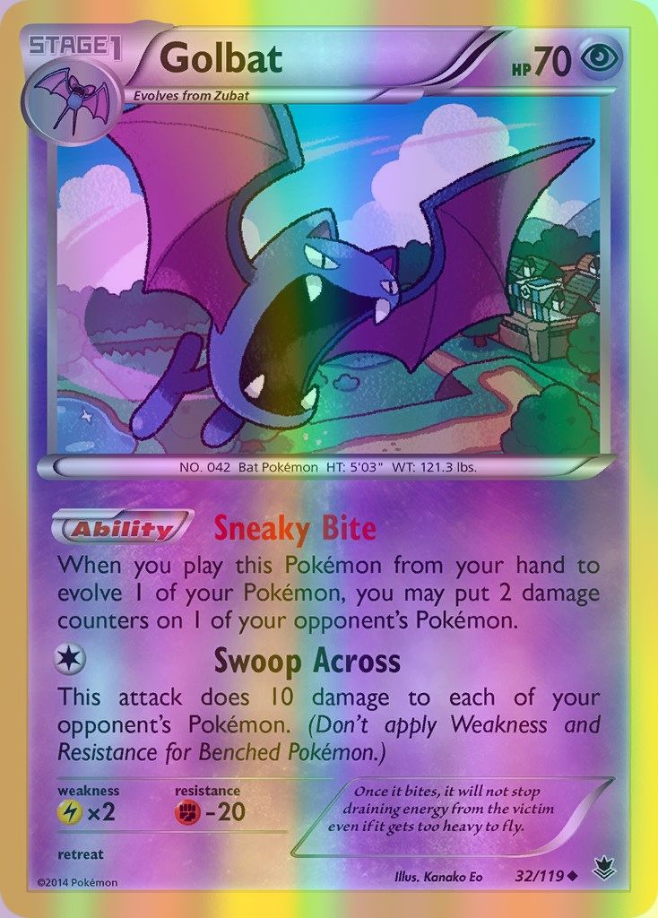 Golbat - 032/119 (PHF) Uncommon - Near Mint Reverse Holofoil