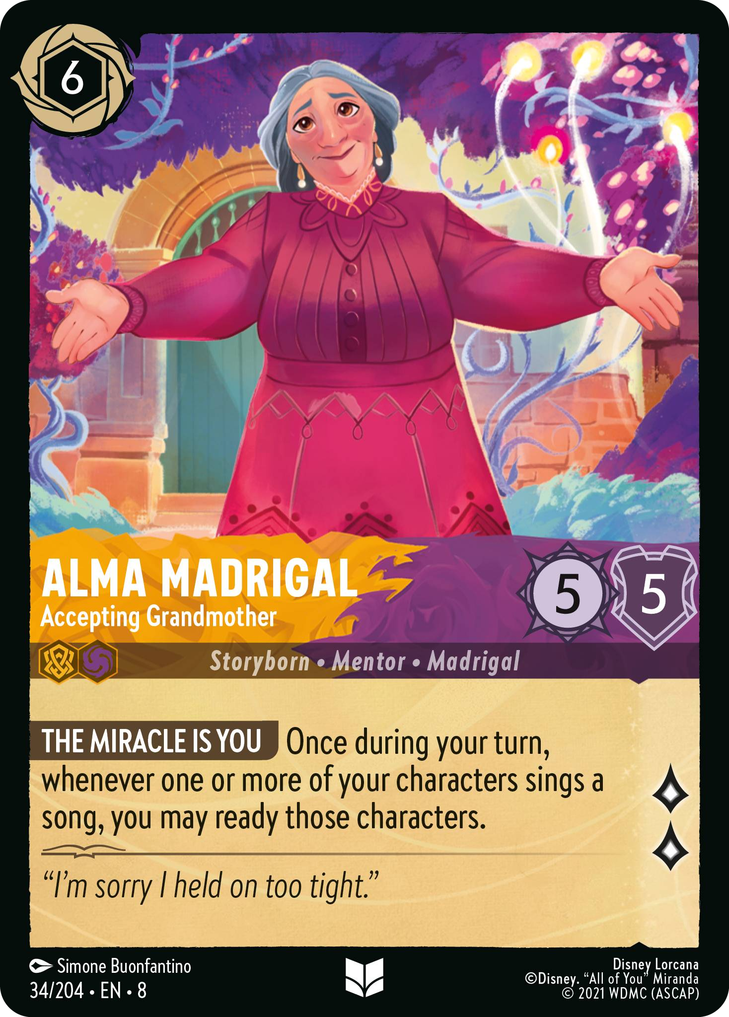 Alma Madrigal - Accepting Grandmother (Reign of Jafar - 034/204 ) Uncommon