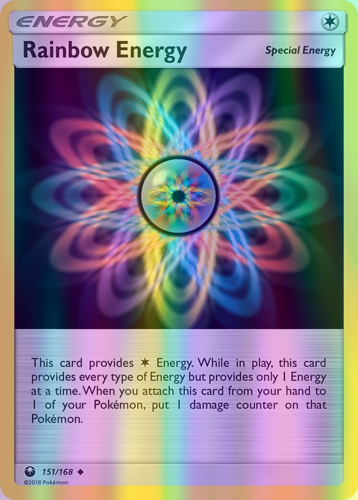 Rainbow Energy - 151/168 (CES) Uncommon - Near Mint Reverse Holofoil