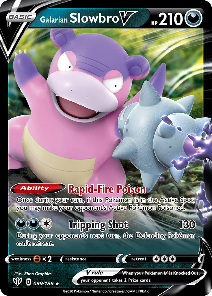 Galarian Slowbro V - 099/189 (SWSH03) Ultra Rare - Near Mint Holofoil