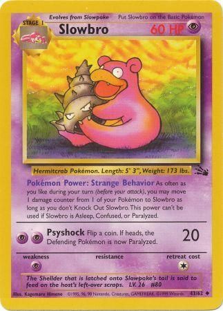 Slowbro - 43/62 (FO) Uncommon - Near Mint Unlimited