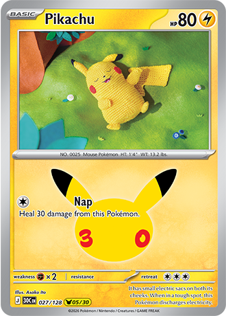 Pikachu - 027/128 (30C) Pikachu Rare