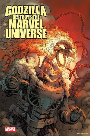GODZILLA DESTROYS THE MARVEL UNIVERSE #2 DAVE WACHTER MARVELIZED MECHA-GHOST RIDERZILLA VARIANT