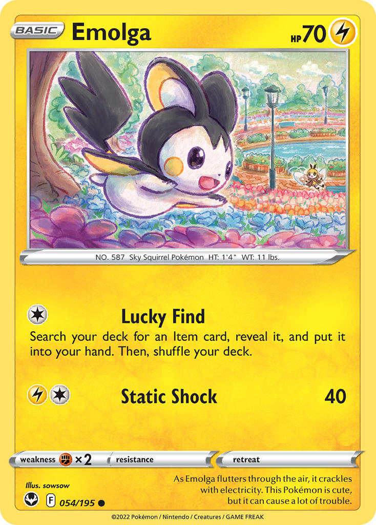 Emolga - 054/195 (SWSH12) Common - Near Mint