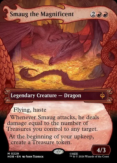 Smaug the Magnificent [ #0229 Showcase Dragon Hoard Frame ] (HOB-M)