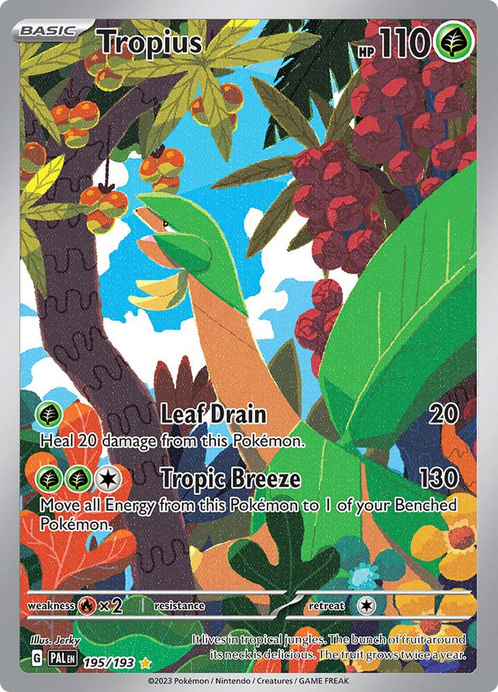 Tropius - 195/193 (PAL) Illustration Rare - Light Play Holofoil