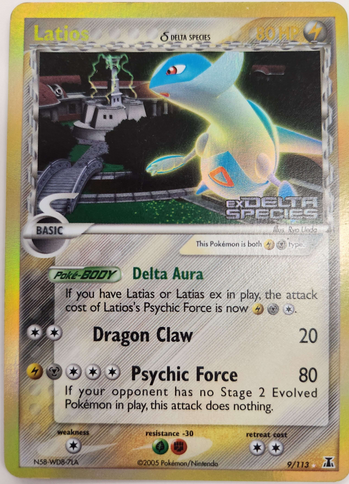 Latios Delta Species (9/113) Prerelease Stamped