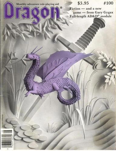 Dragon Magazine #100 (USED) Raised cover. "Saga of Old City" poster. Full-length AD&D module. "Pages from the Mages V".