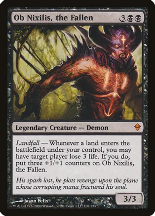 Ob Nixilis, the Fallen (ZEN-M-FOIL) Light Play