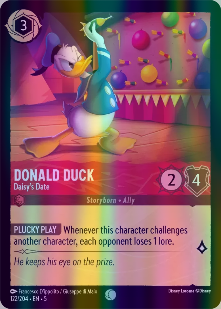 Donald Duck - Daisy's Date (Shimmering Skies 122/204) Common - Near Mint Cold Foil