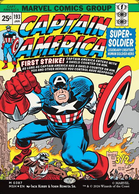 Captain America, Super-Soldier [ #0387 Borderless Classic Comic ] (MSH-M)