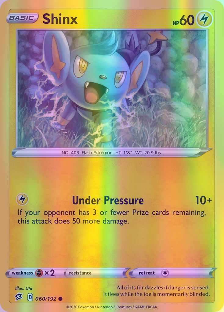 Shinx - 060/192 (SWSH02) Common - Near Mint Reverse Holofoil