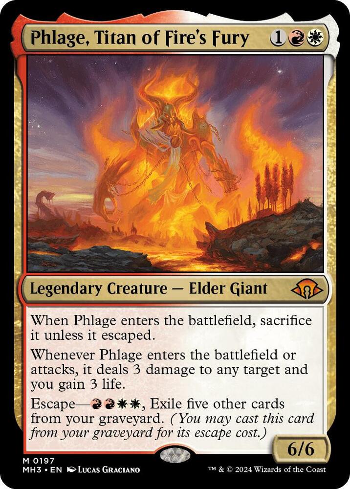 Phlage, Titan of Fire's Fury [#0197] (MH3-M-FOIL) Moderate Play