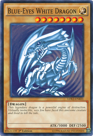 Blue-Eyes White Dragon (Version 2) (LDK2-ENK01) Common - Near Mint 1st Edition