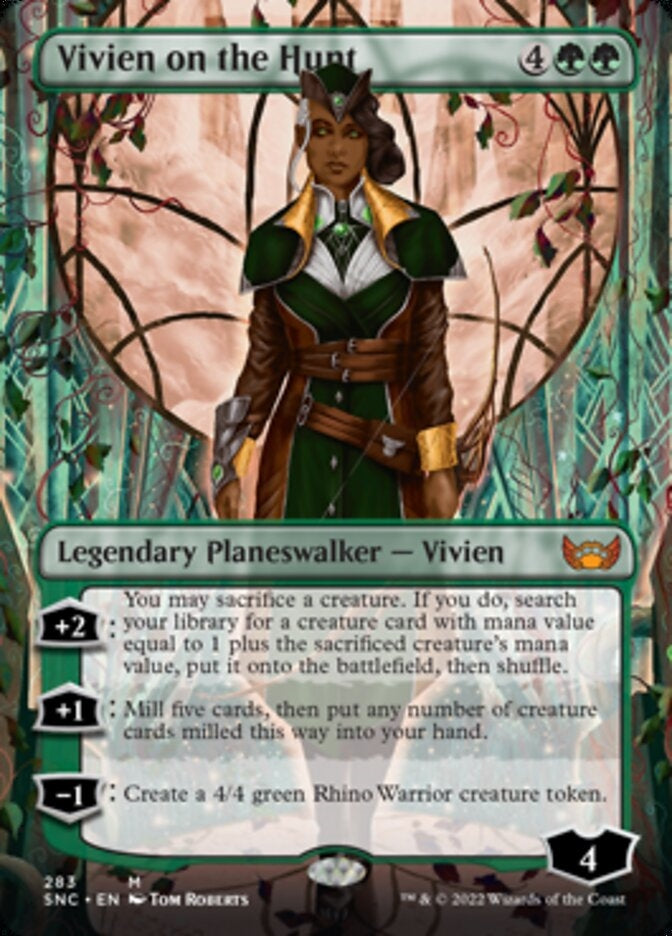 Vivien on the Hunt [ #283 Borderless Planeswalker ] (SNC-M)