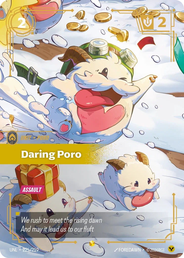Daring Poro (Overnumbered) - 225/219 (UNL)  Showcase