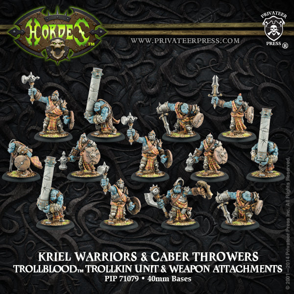 Hordes: Trollbloods - Kriel Warriors, Trollkin Unit and Weapons Attachments (13 Plastic)