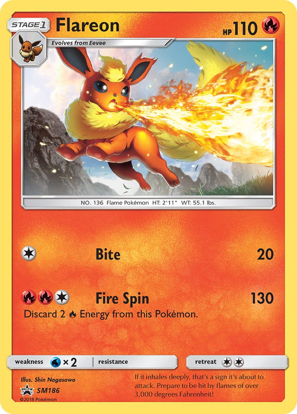 Flareon (Let's Play, Eevee!) - SM186 (SM:PR) Promo - Near Mint