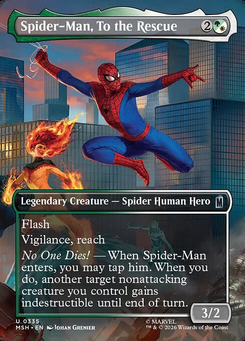 Spider-Man, To the Rescue [ #0335 Borderless Scene ] (MSH-U)
