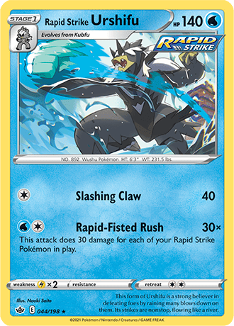 Rapid Strike Urshifu - 044/198 (SWSH06) Holo Rare - Near Mint Holofoil