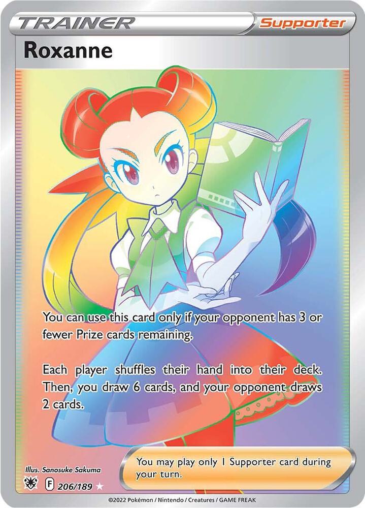 Roxanne - 206/189 (SWSH10) Secret Rare - Moderate Play Holofoil