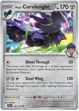 Hop's Corviknight - 108/159 (JTG) Uncommon
