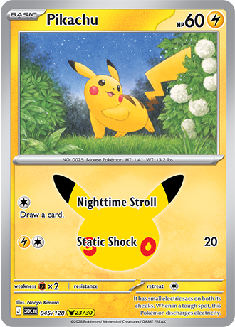 Pikachu - 045/128 (30C) Pikachu Rare