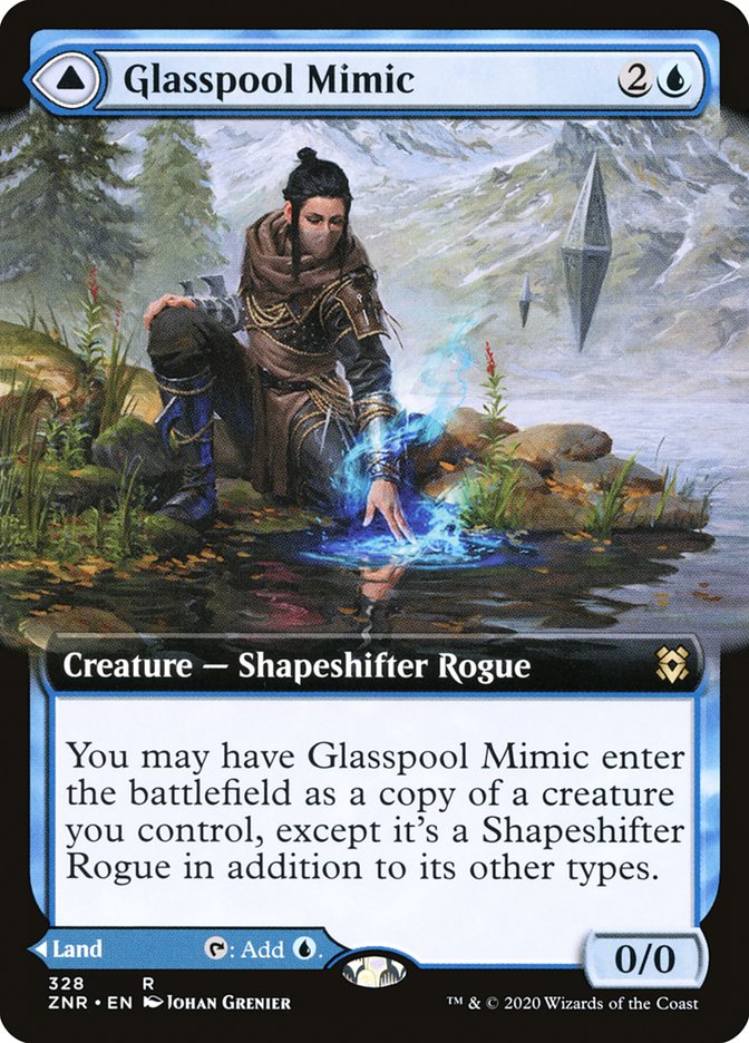 Glasspool Mimic // Glasspool Shore [#328 Extended Art] (ZNR-R)